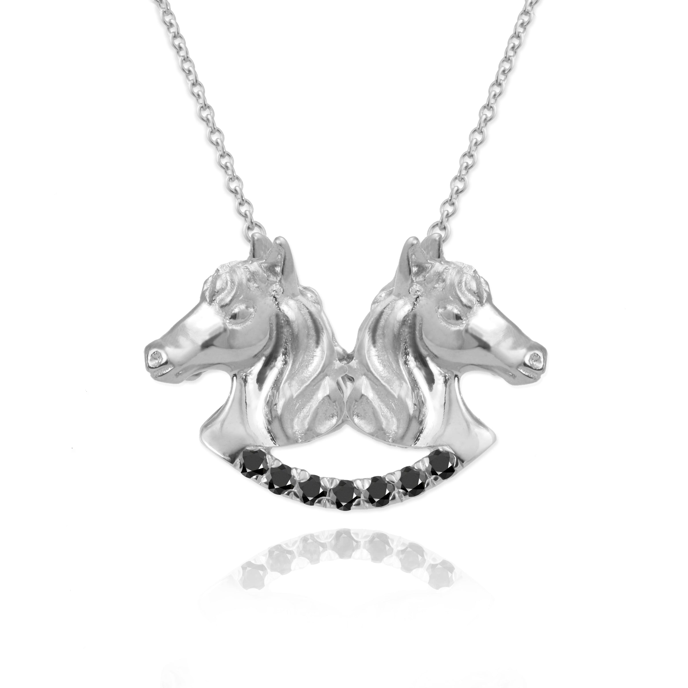 Twin Horse Necklace