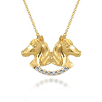 Twin Horse Necklace