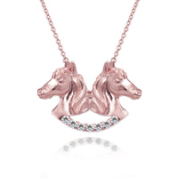 Twin Horse Necklace