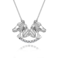 Twin Horse Necklace