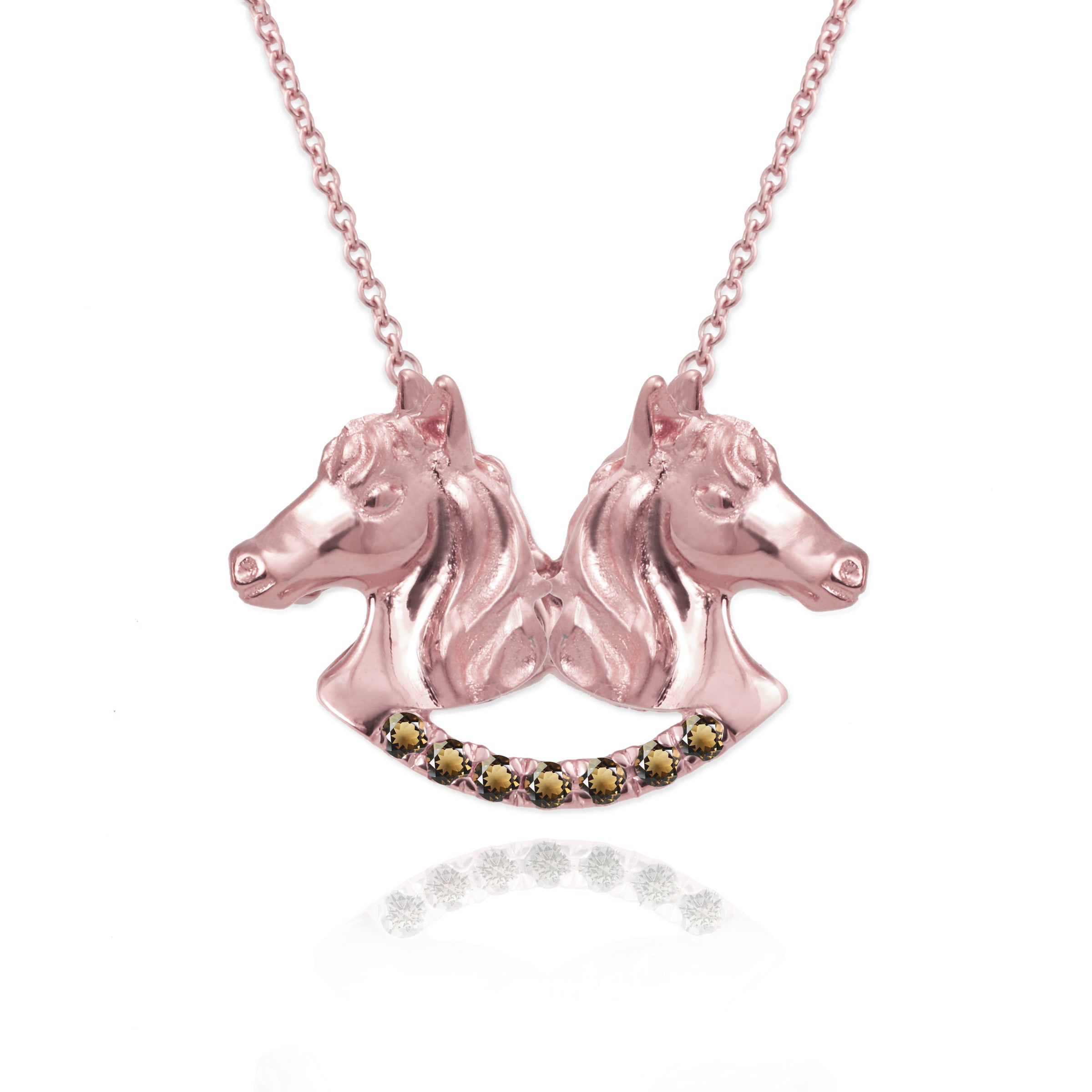 Twin Horse Necklace