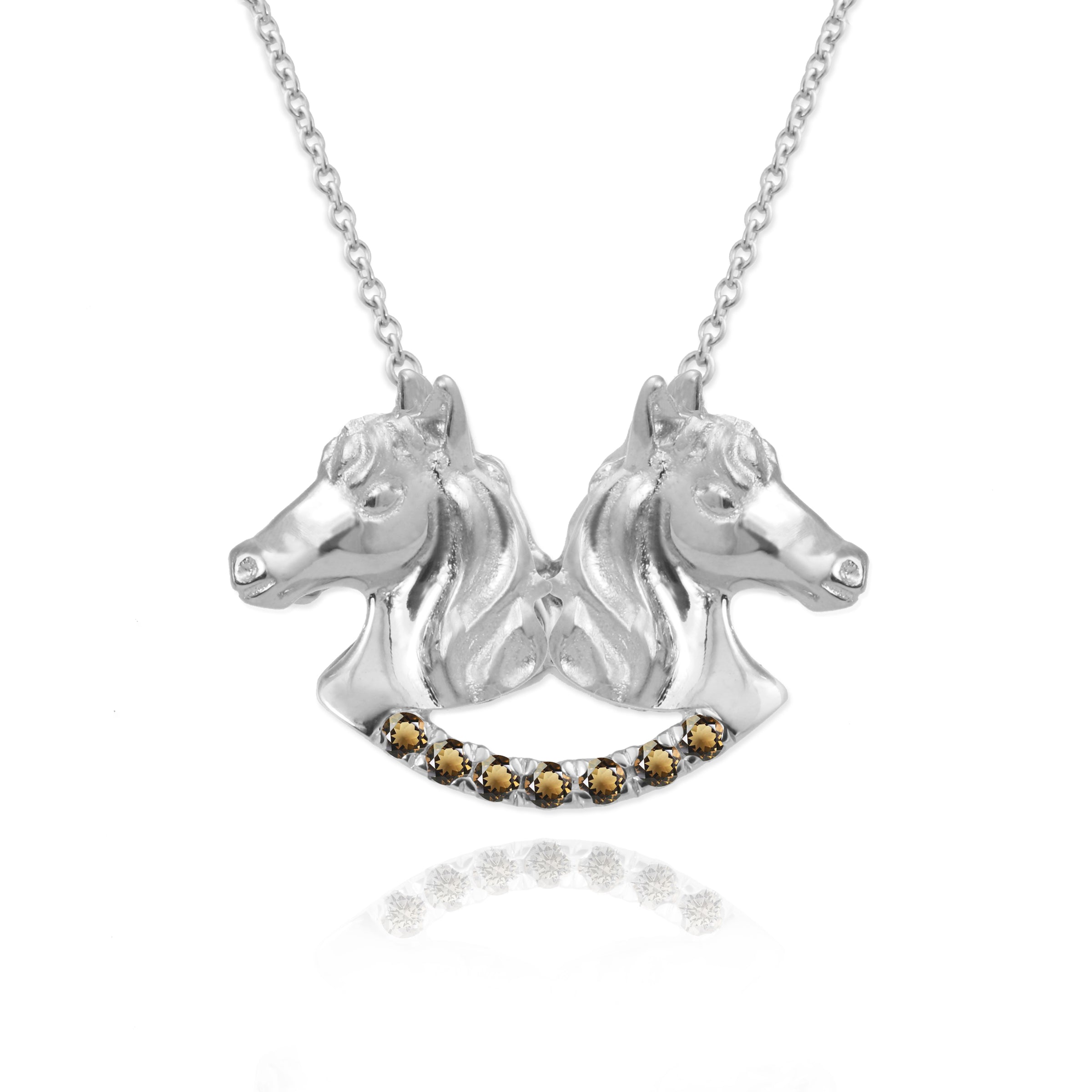 Twin Horse Necklace