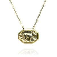 Vintage Fox Tile Necklace