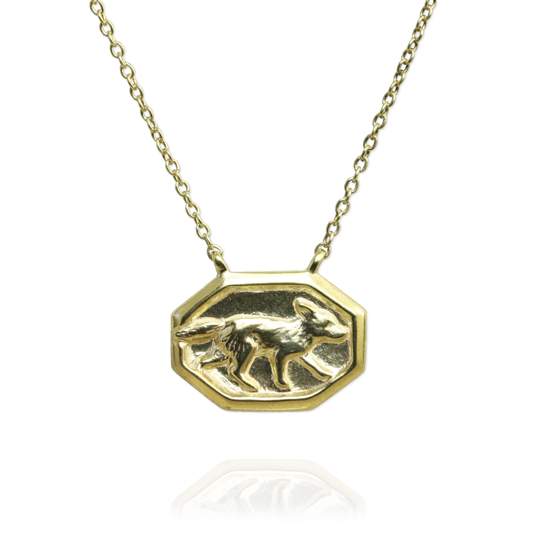 Vintage Fox Tile Necklace