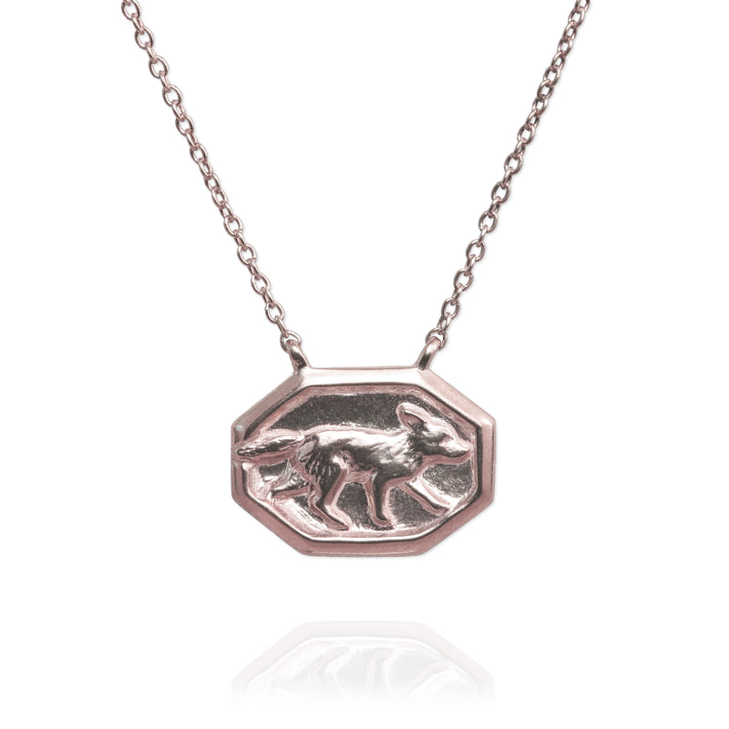 Vintage Fox Tile Necklace