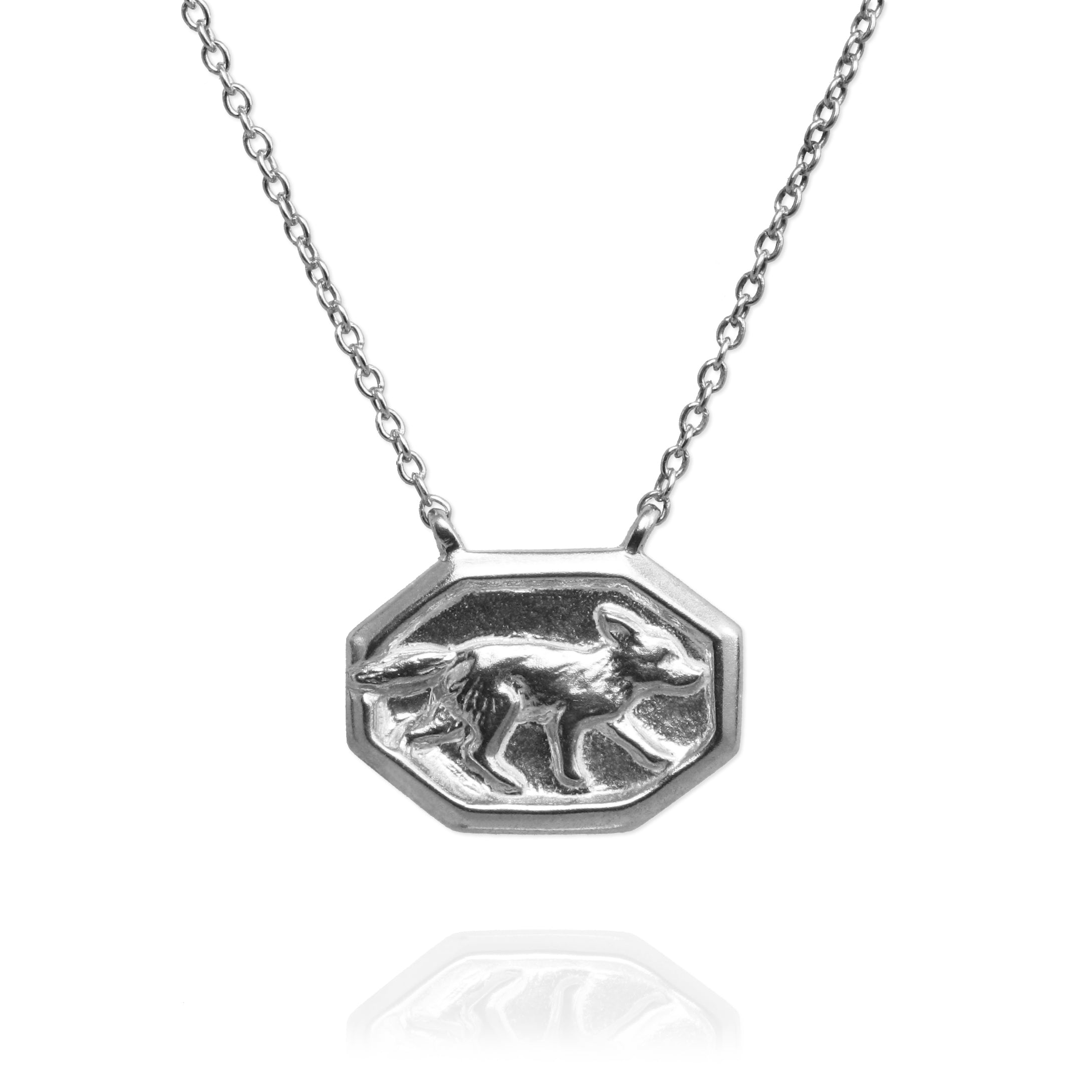 Vintage Fox Tile Necklace