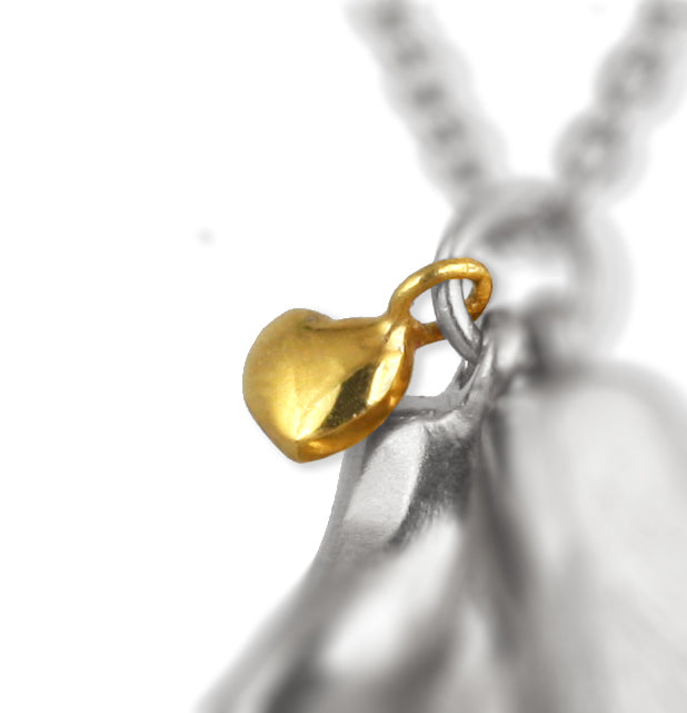 Collar Corazón Para Pata En Oro Amarillo De 9 Quilates