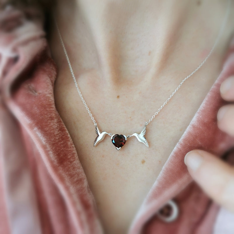 Hummingbird Heart Necklace