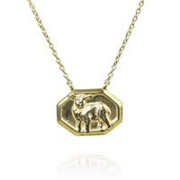 Vintage Lamb Tile Necklace