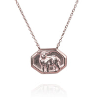 Vintage Lamb Tile Necklace