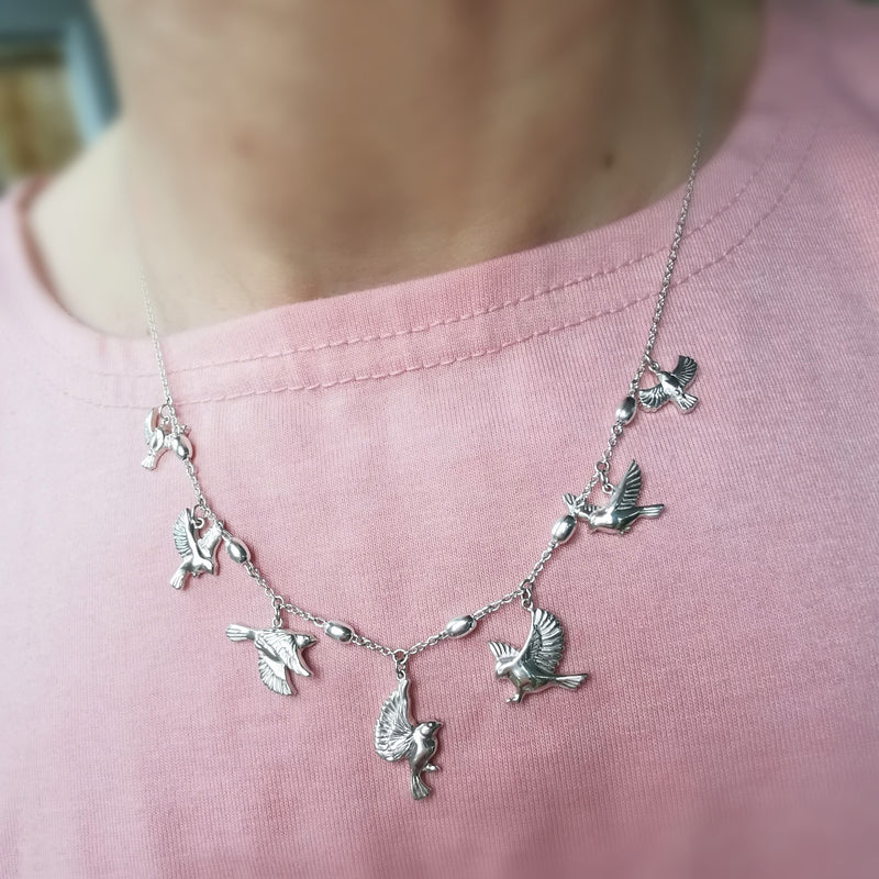 Flying Birds Necklace