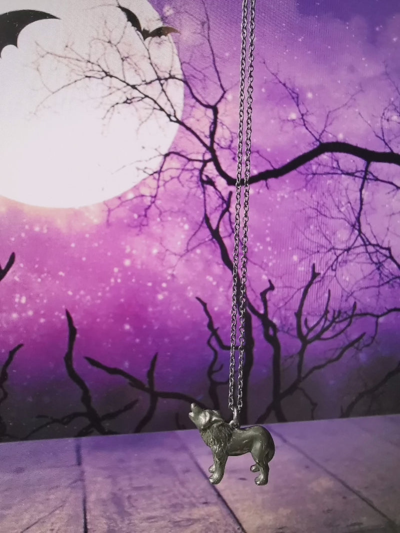 Limited Edition Leaping Black Cat Necklace