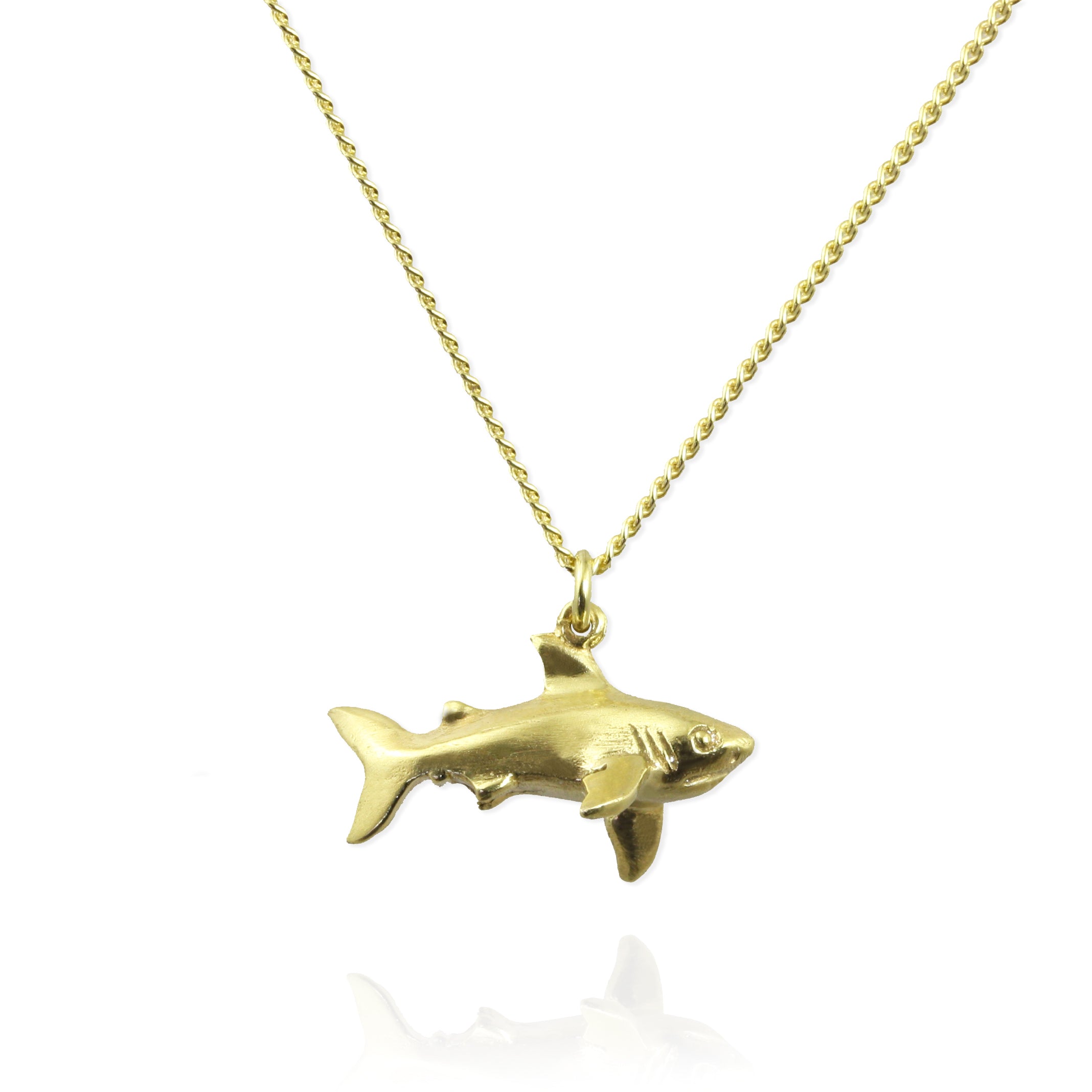 Shark Pendant Necklace Hip Hop Simulated Diamond Shark Chain Cuban Lin –  Gold Diamond Shop