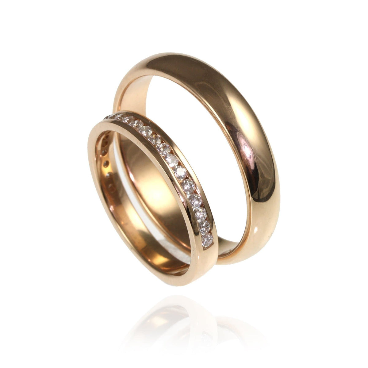 18ct Rose Gold and channel set Diamonds - Jana Reinhardt Ltd