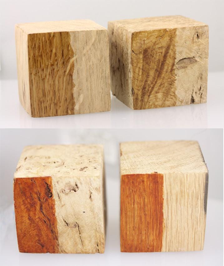 18ct White Gold and Burr Oak Wood - Jana Reinhardt Ltd