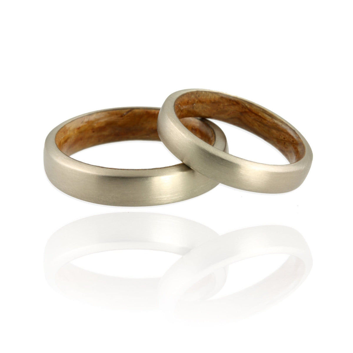 18ct White Gold and Burr Oak Wood - Jana Reinhardt Ltd