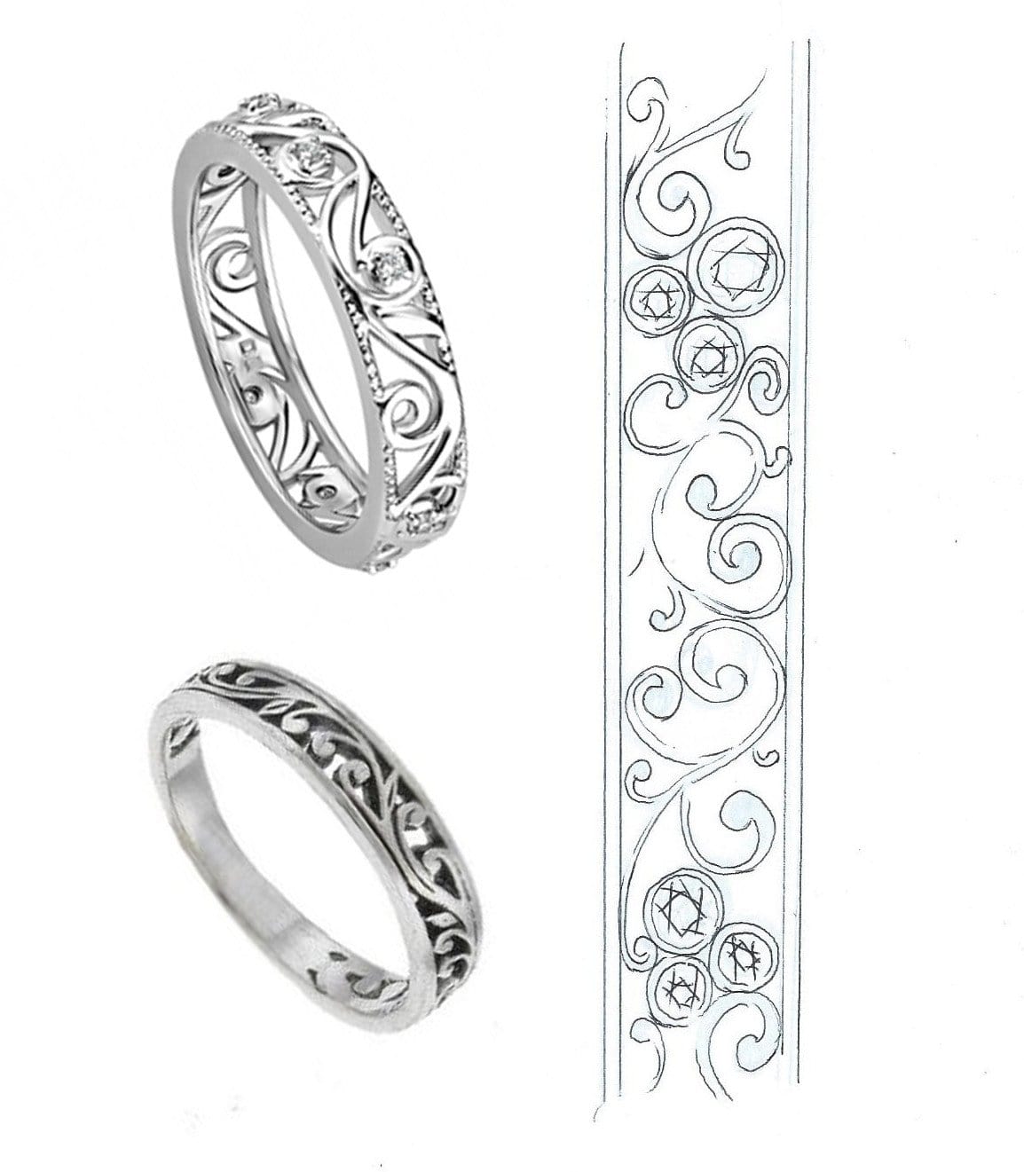 18ct White Gold and Diamonds Ring - Jana Reinhardt Ltd