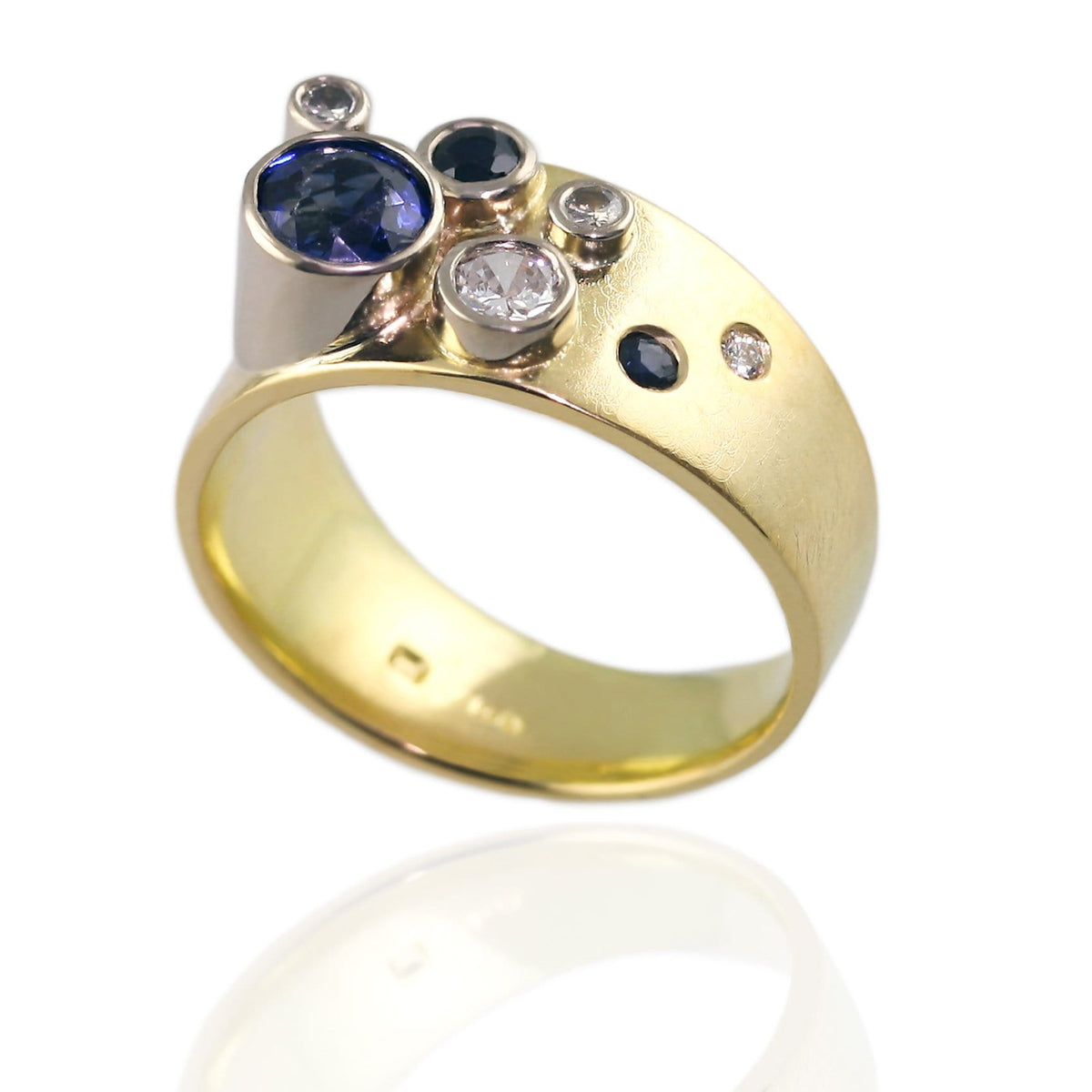 18ct Yellow Gold Band with Sapphires and Diamonds - Jana Reinhardt Ltd