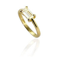 18ct Yellow Gold with Emerald Cut Diamond - Jana Reinhardt Ltd