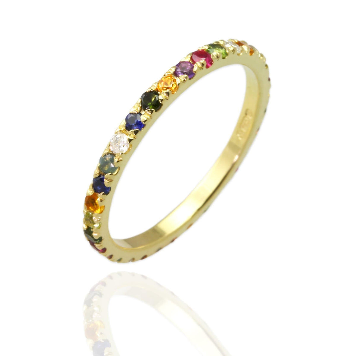 18ct yellow gold eternity ring with gems - Jana Reinhardt Ltd