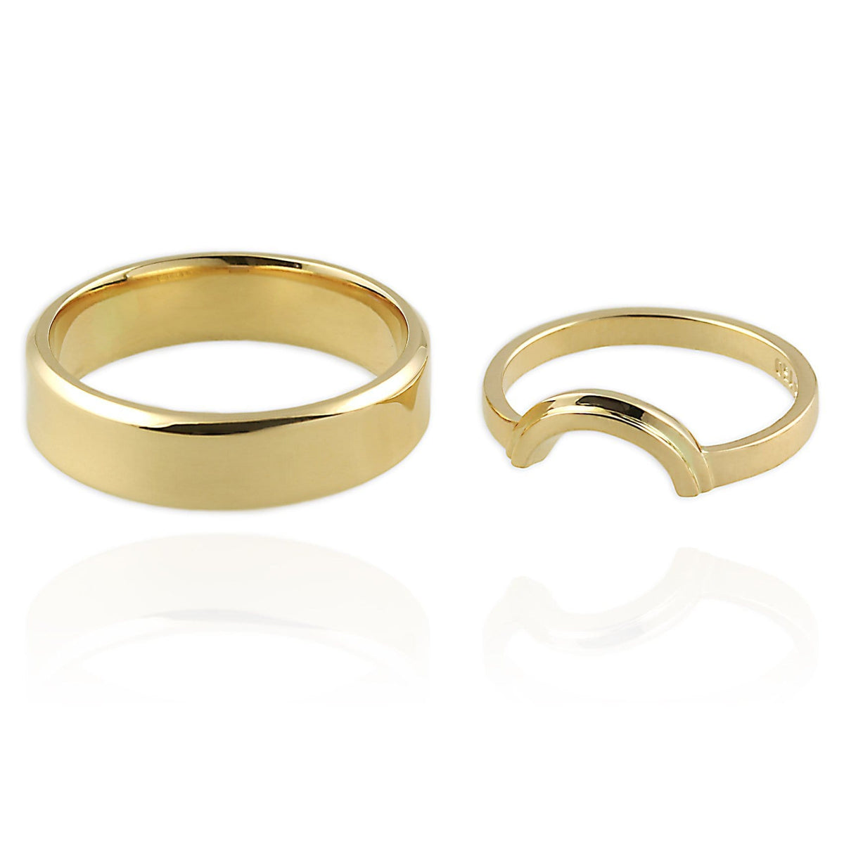 18ct yellow gold wedding bands - Jana Reinhardt Ltd