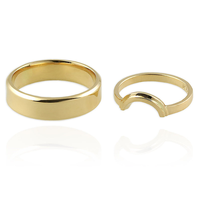 18ct yellow gold wedding bands - Jana Reinhardt Ltd