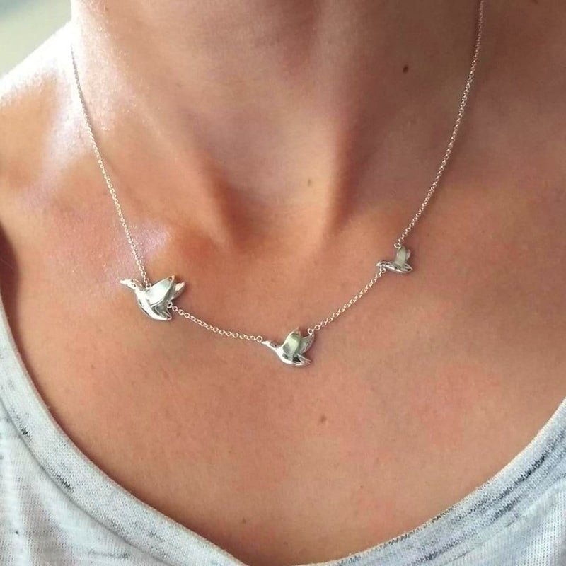 Flying Ducks Necklace