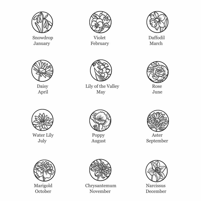 Birth Month Flower Pendant