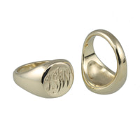 9ct Yellow Gold Engraved Signet Rings - Jana Reinhardt Ltd
