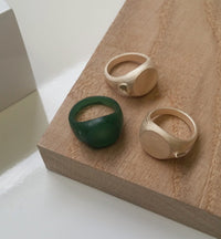 9ct Yellow Gold Engraved Signet Rings - Jana Reinhardt Ltd