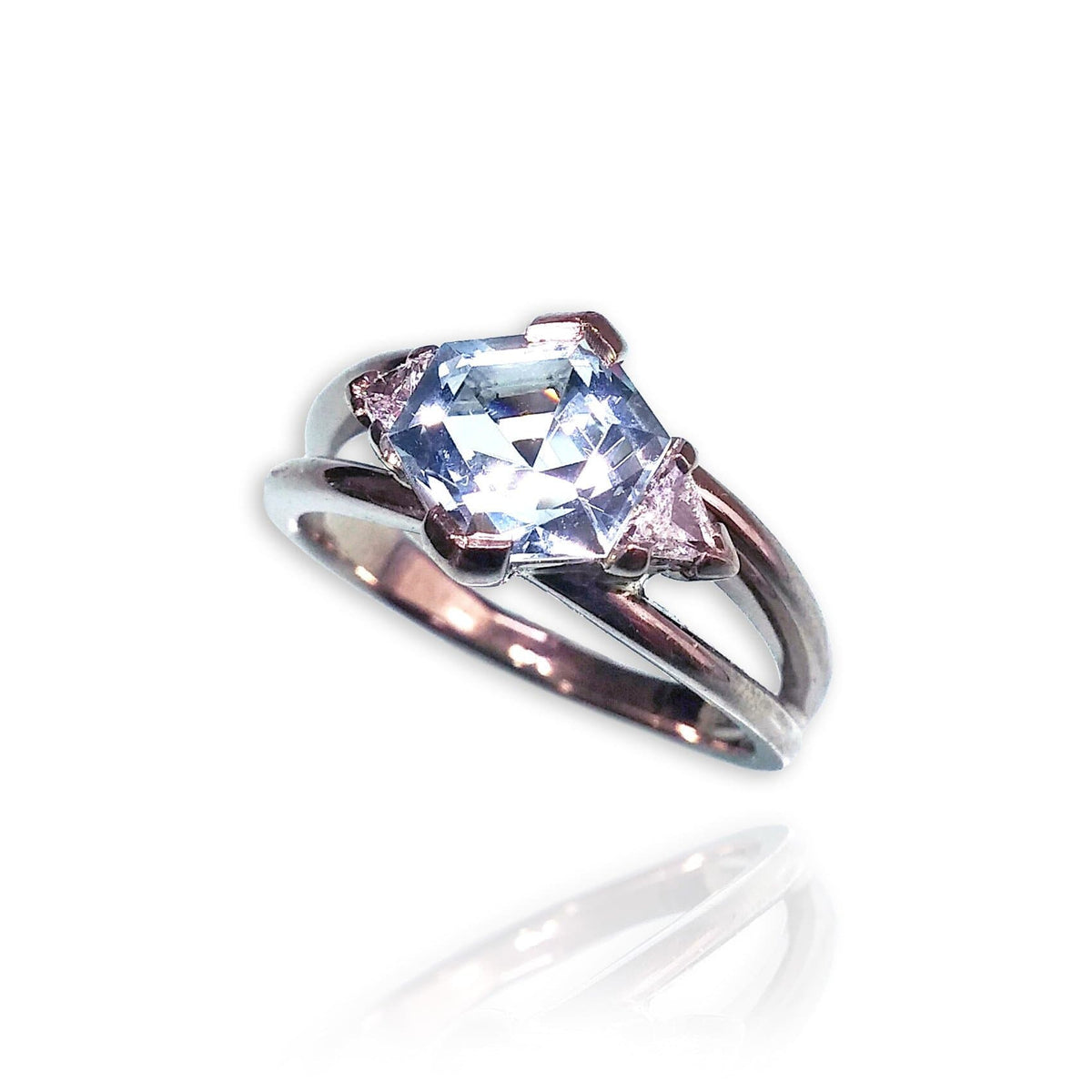 Aquamarine and Diamonds Engagement Ring - Jana Reinhardt Ltd