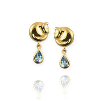 Cat Stud Earrings with blue topaz - Jana Reinhardt Ltd - 3