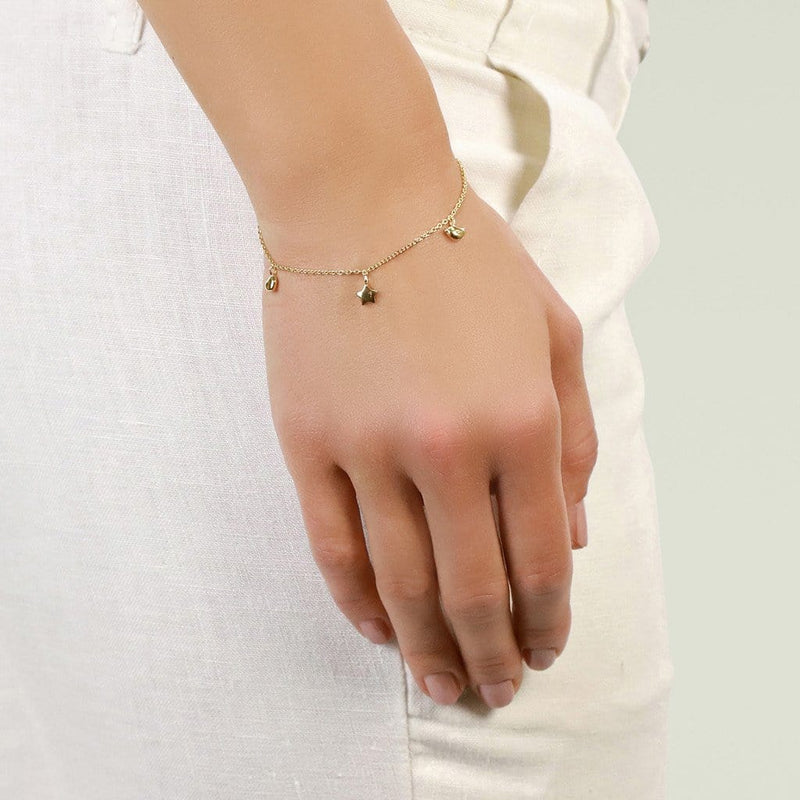Bird, Star and Heart Bracelet
