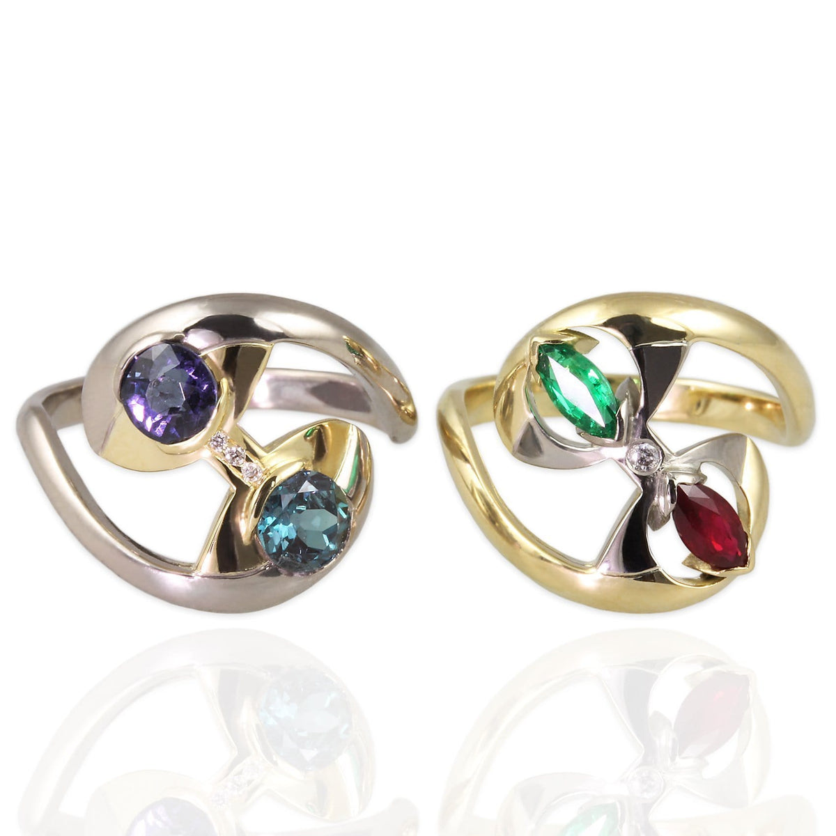 Colour Change Wedding Bands - Jana Reinhardt Ltd