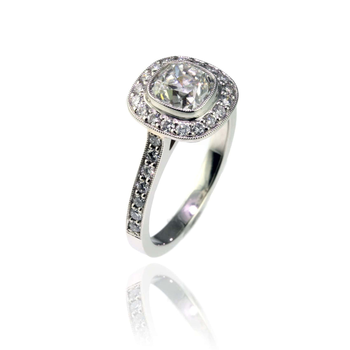 Cushion Cut Engagement Ring in Platinum - Jana Reinhardt Ltd