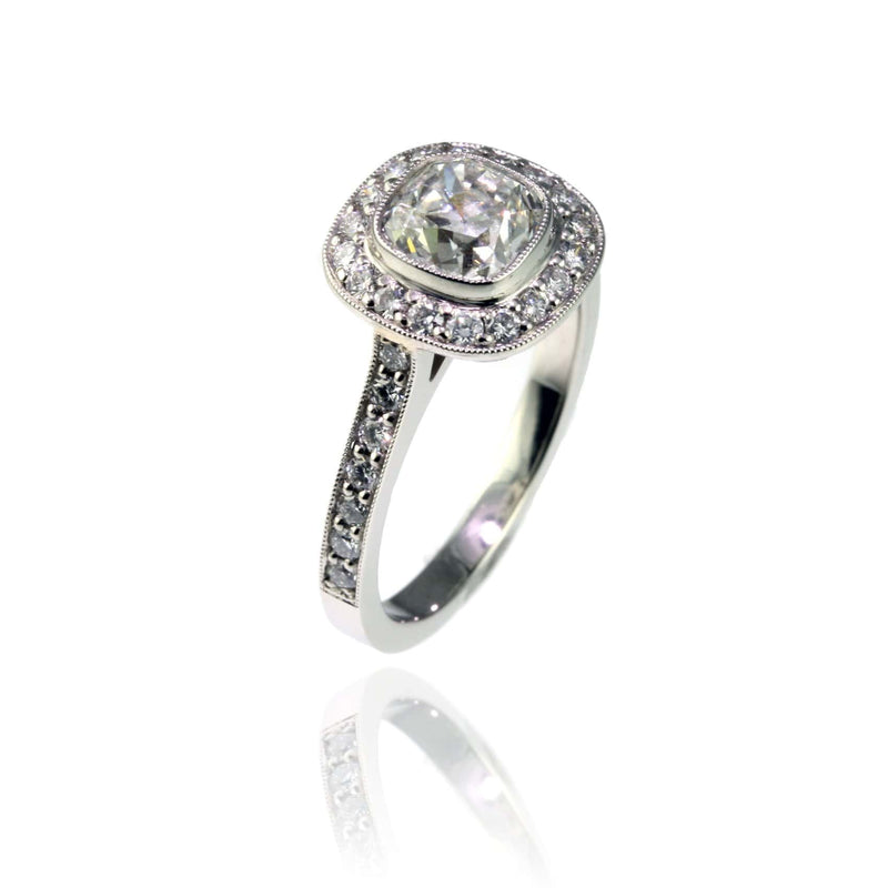 Cushion Cut Engagement Ring in Platinum - Jana Reinhardt Ltd