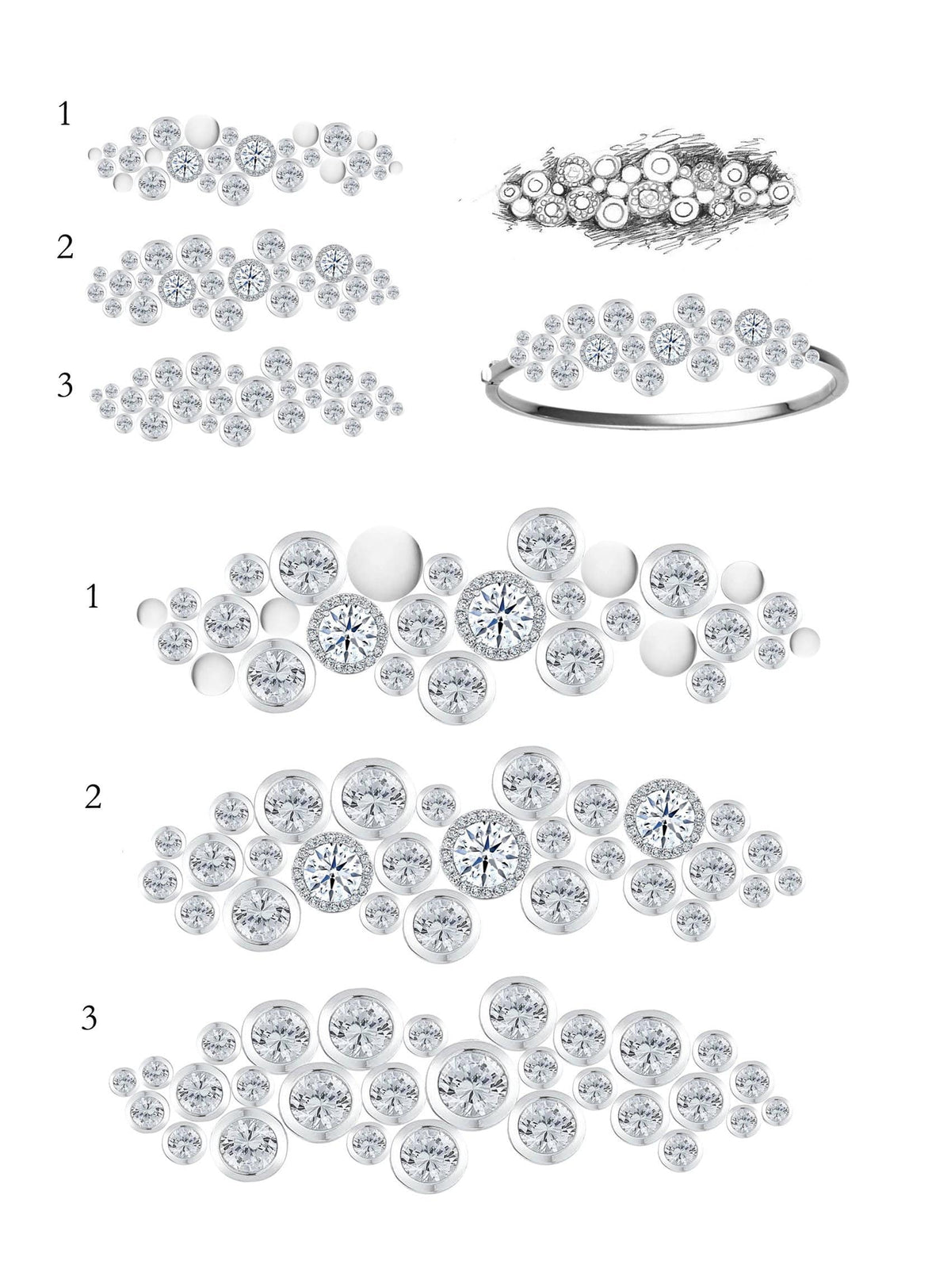 Diamond Bubble Bangle - Jana Reinhardt Ltd