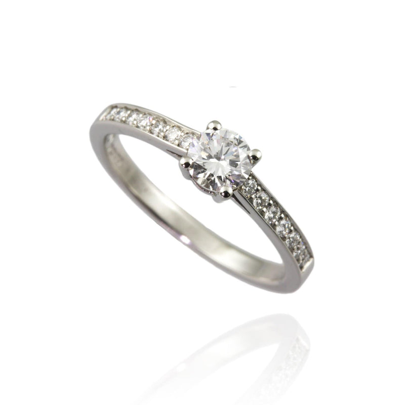 Diamond Engagement Ring with Diamond Shoulders - Jana Reinhardt Ltd