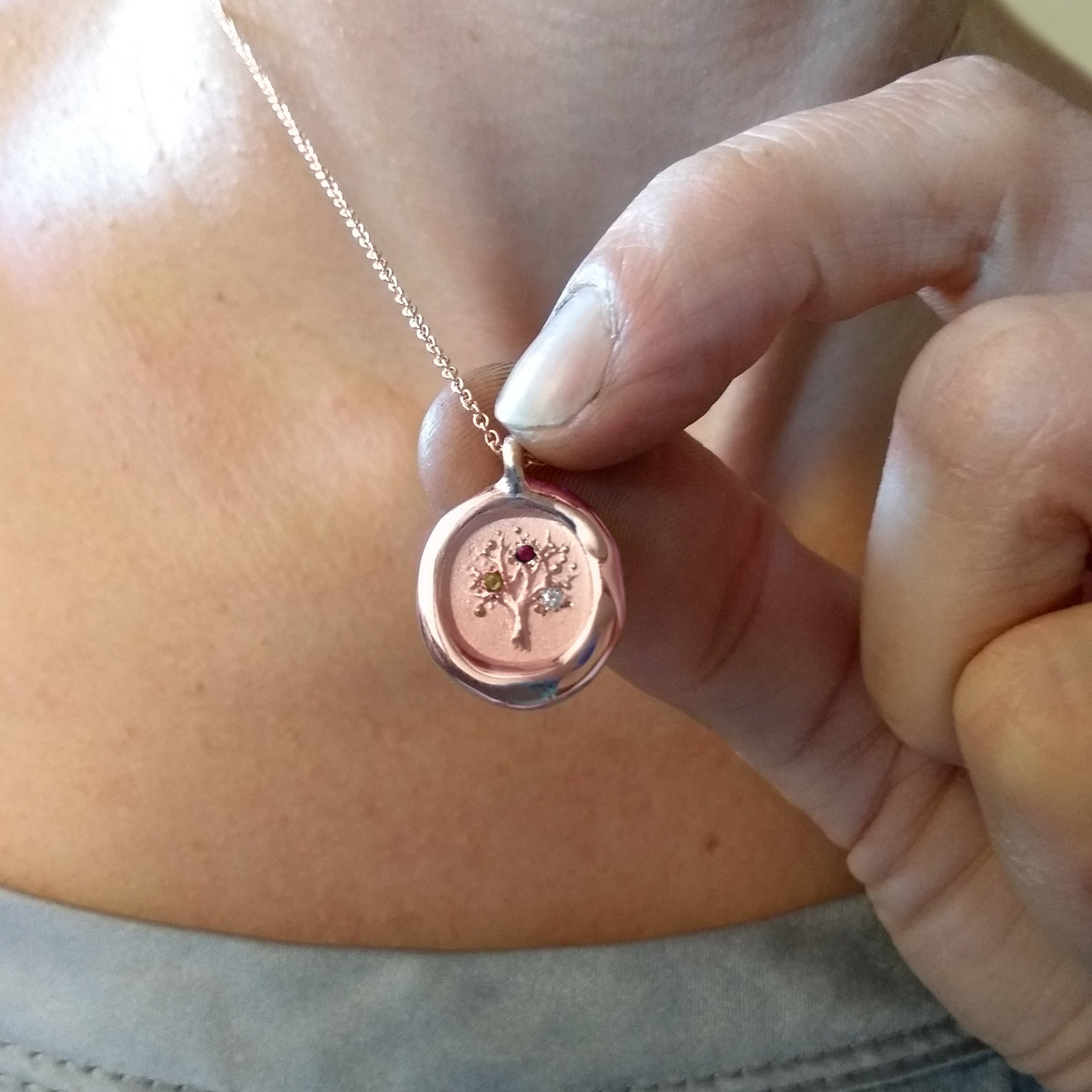 Family Tree Pendant with Birthstones - Jana Reinhardt Ltd