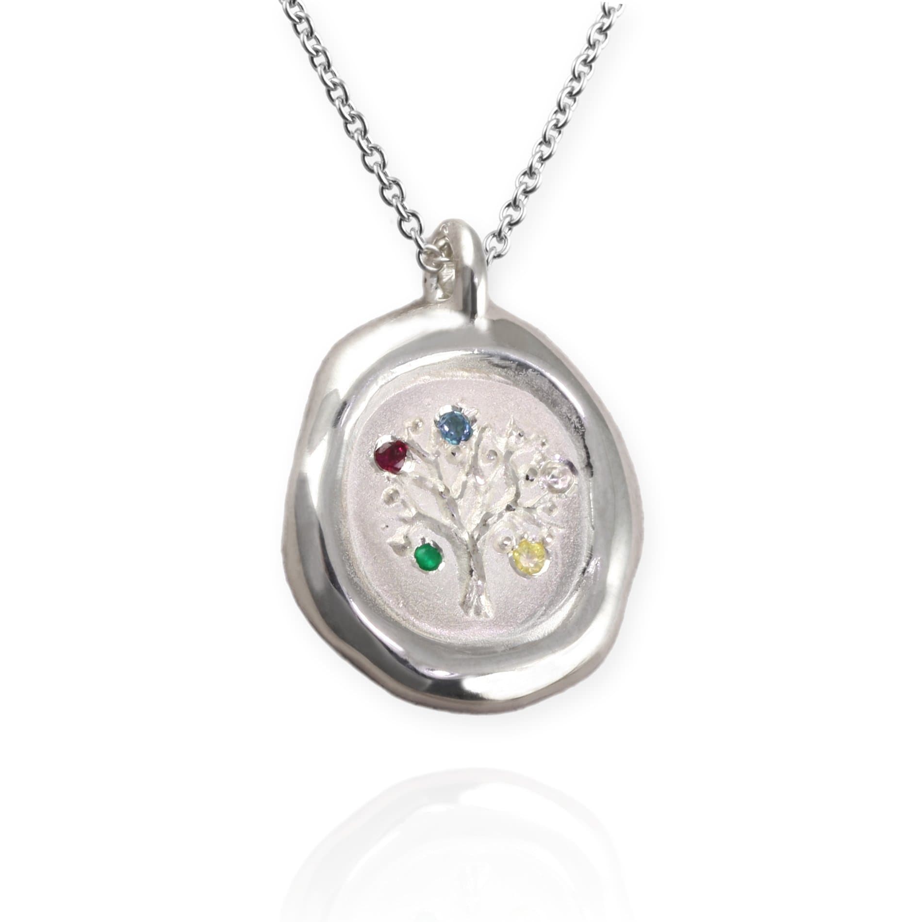 Family Tree Pendant with Birthstones - Jana Reinhardt Ltd