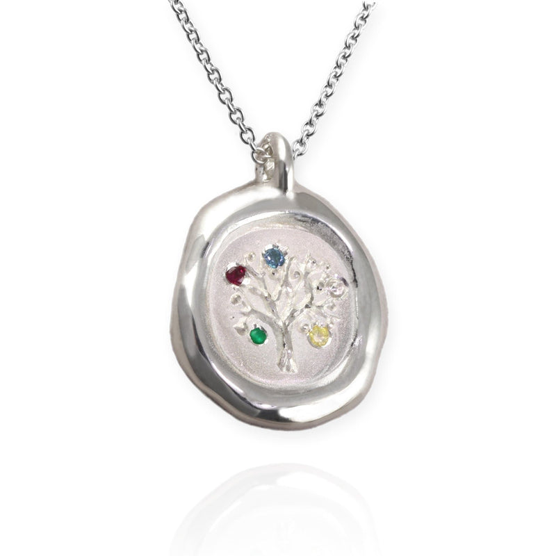 Family Tree Pendant with Birthstones - Jana Reinhardt Ltd