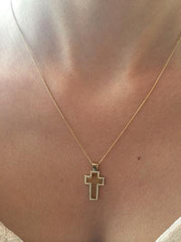 Gold & Amber Cross Necklace - Jana Reinhardt Ltd