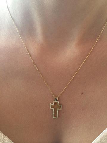 Gold & Amber Cross Necklace - Jana Reinhardt Ltd