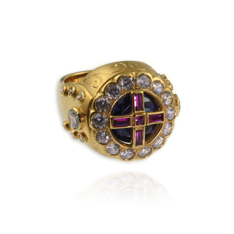 Gold Vermeil, Ruby and Sapphire King Ring - Jana Reinhardt Ltd