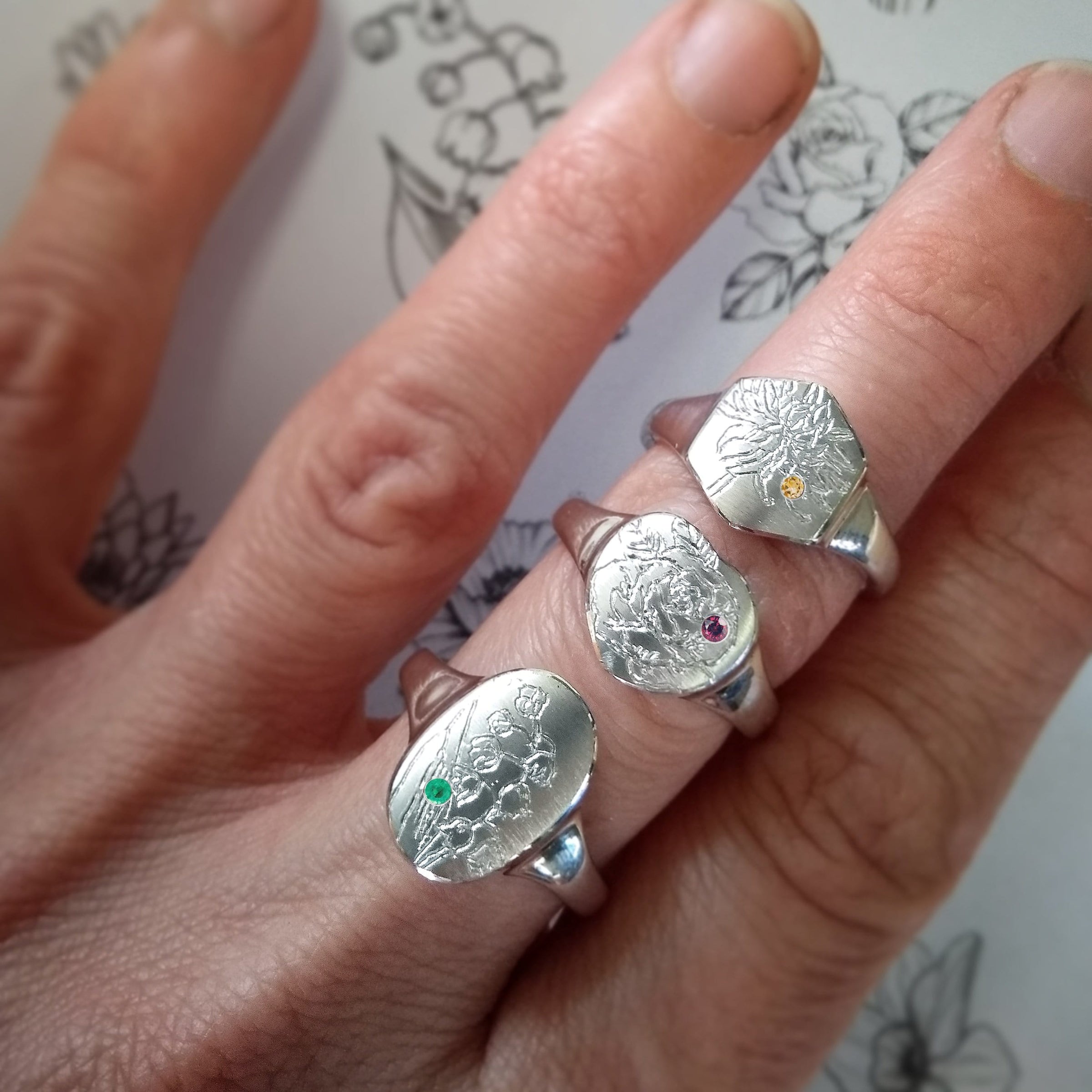 Birth Month Flower Ring
