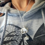 Mother and Baby Elephant Necklace