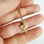 Garden Bird Alighting Necklace