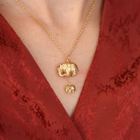 Mother and Baby Elephant Necklace - Jana Reinhardt Ltd