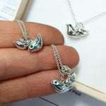 Mother and Baby Bird Necklace