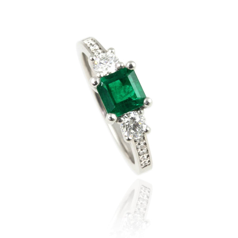 Platinum & Emerald Ring - Jana Reinhardt Ltd